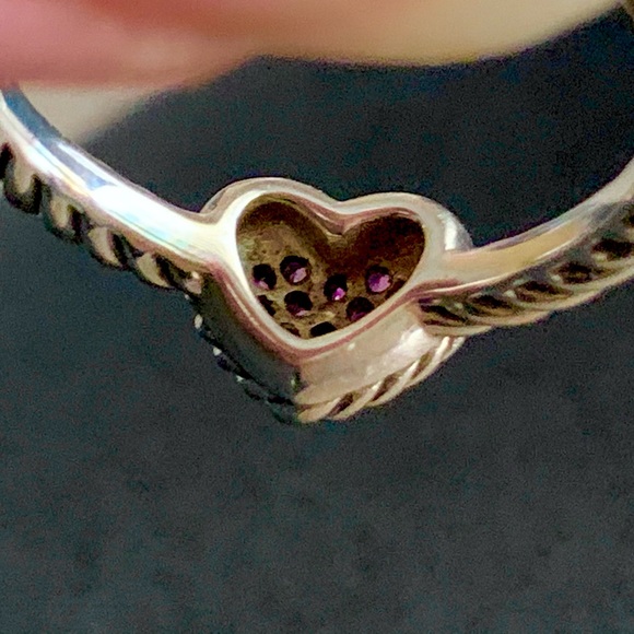 David Yurman chΓ’telaine pink sapphire heart ring - Picture 10 of 14